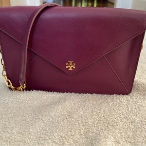 Tory Burch Robinson Envelope Clutch Purple